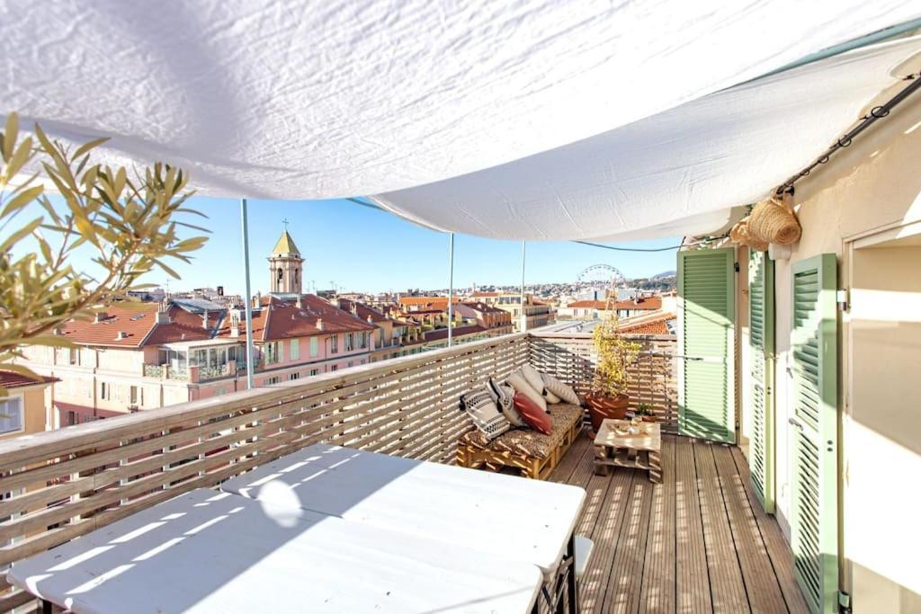 #9 Opera'S Duplex Panoramic Sea View Terrace & Ac 1Min To Beach Νίκαια Εξωτερικό φωτογραφία