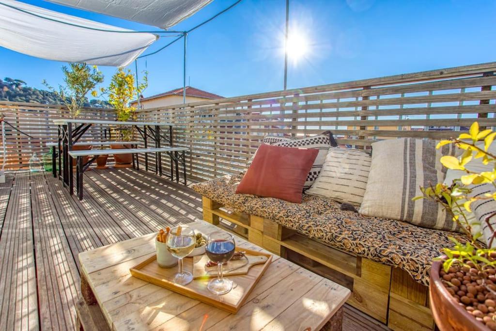 #9 Opera'S Duplex Panoramic Sea View Terrace & Ac 1Min To Beach Νίκαια Εξωτερικό φωτογραφία